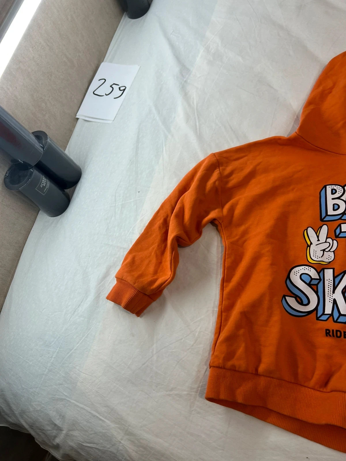 Orange tex pattern hoodie size 7 years – photo 4